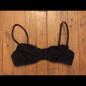 AMERICAN APPAREL BLACK BUSTIER BIKINI TOP S SMALL